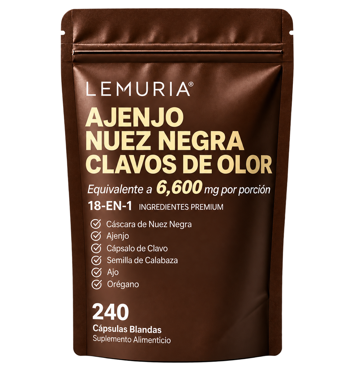 Ajenjo, Nuez Negra y Clavos de Olor 18 en 1 — Lemuria