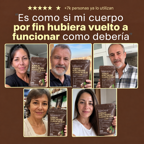 Suplemento Alimenticio - Ajenjo, Nuez Negra y Clavos de Olor 18 en 1
